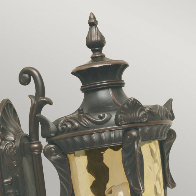 Philadelphia Wall Up Lantern Medium with and old bronze finish