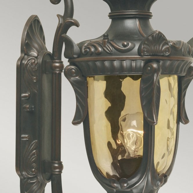 Philadelphia Wall Up Lantern Medium with and old bronze finish