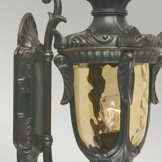 Philadelphia Wall Up Lantern Medium with and old bronze finish