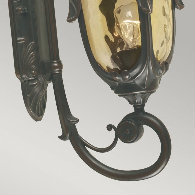 Philadelphia Wall Up Lantern Medium with and old bronze finish