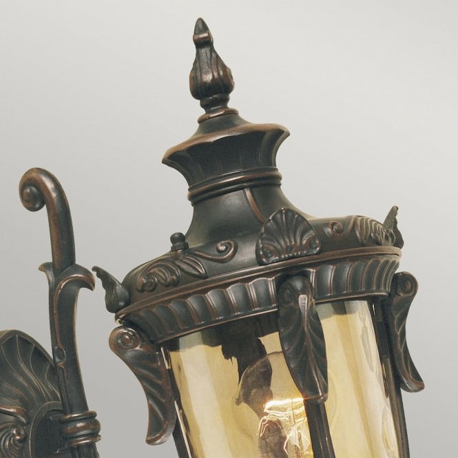Philadelphia Wall Up Lantern Small with and old bronze finish