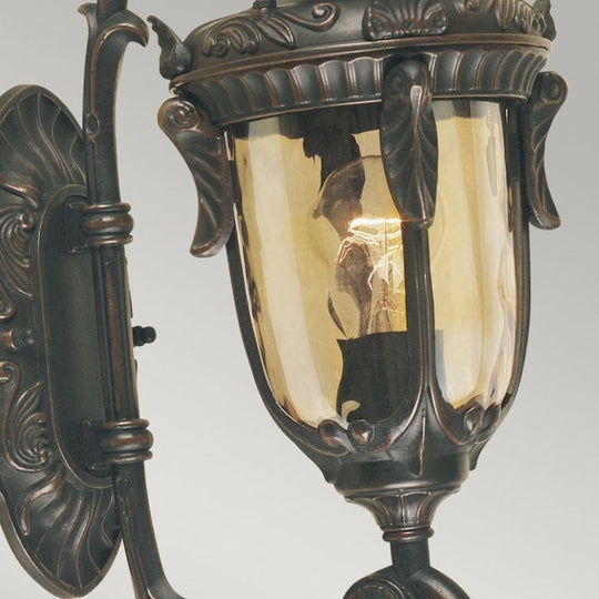 Philadelphia Wall Up Lantern Small with and old bronze finish
