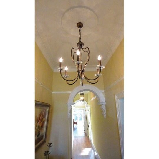 Pimlico 6 Light Chandelier in a Dark Bronze finish
