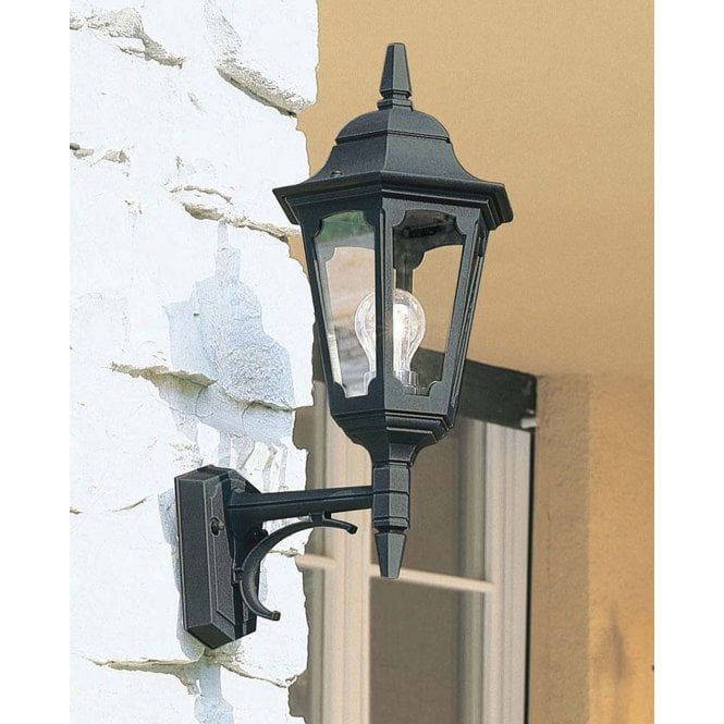 Parish Up Wall Lantern in a Black finish