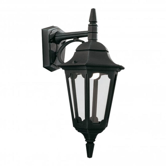 Parish Down Wall Lantern in a Black finish
