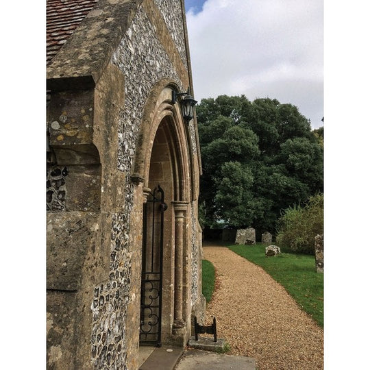 Parish Down Wall Lantern in a Black finish