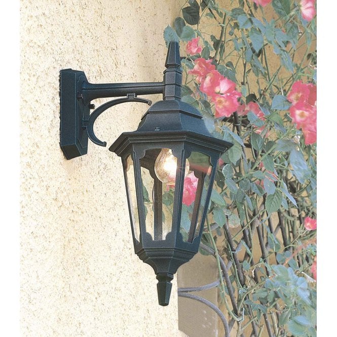 Parish Down Wall Lantern in a Black finish