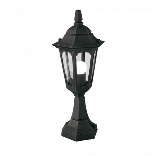 Parish Mini Pedestal Lantern in a Black finish