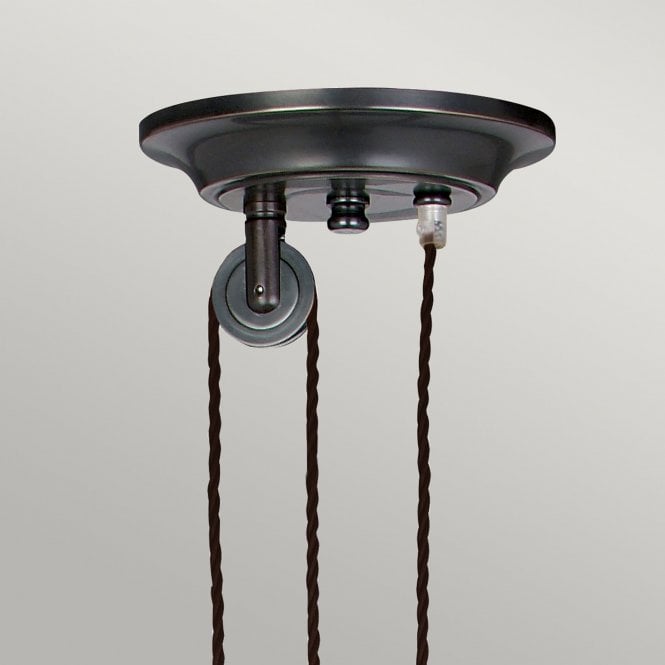 Provence rise and fall Pendent in a Old Bronze finish