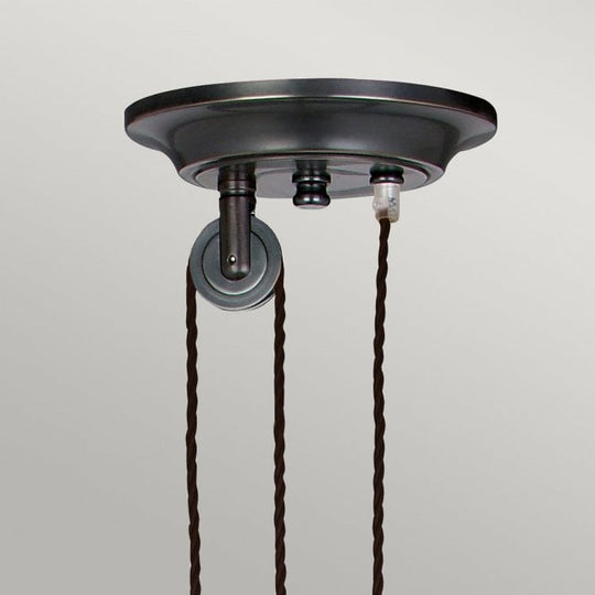 Provence rise and fall Pendent in a Old Bronze finish