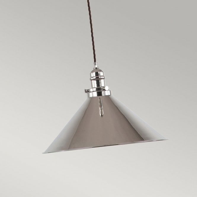 Provence 1 Light Pendant with a Polished Nickel finish