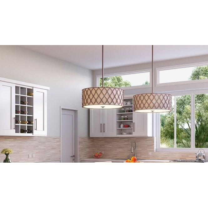 Brown Lattice Large Pendant Copper Canyon