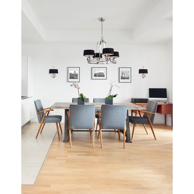 Uptown Gotham 4Lt Chandelier Imperial Silver