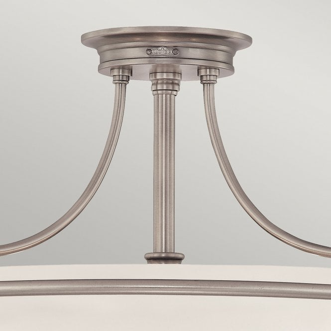 Griffin Semi-Flush Light Antique Nickel