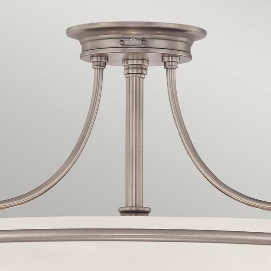 Griffin Semi-Flush Light Antique Nickel