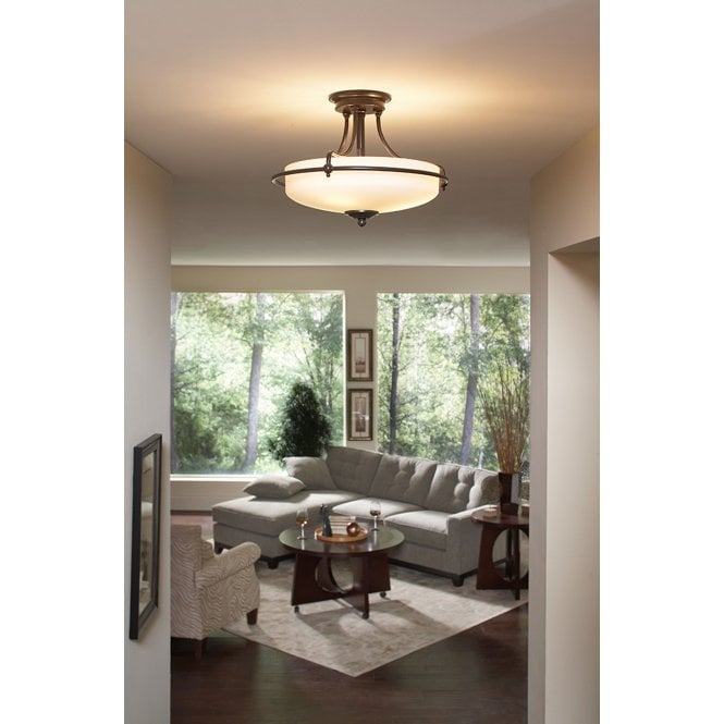 Griffin Semi-Flush Light Palladian Bronze