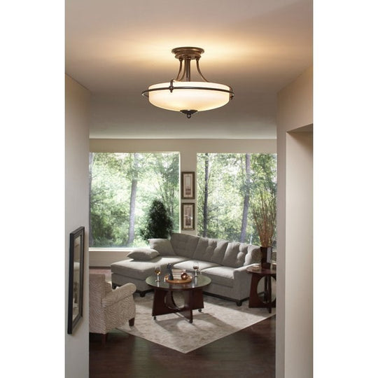 Griffin Semi-Flush Light Palladian Bronze