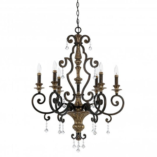 Marquette 6Lt Chandelier Heirloom