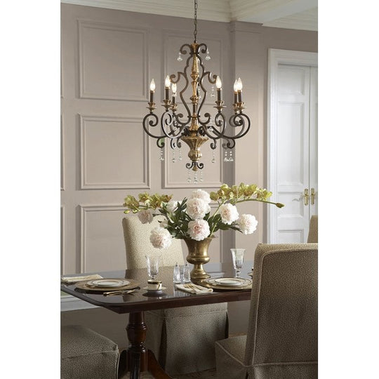 Marquette 6Lt Chandelier Heirloom
