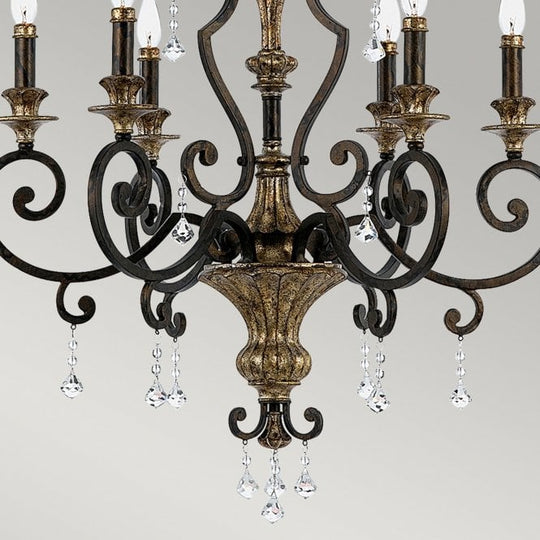 Marquette 6Lt Chandelier Heirloom