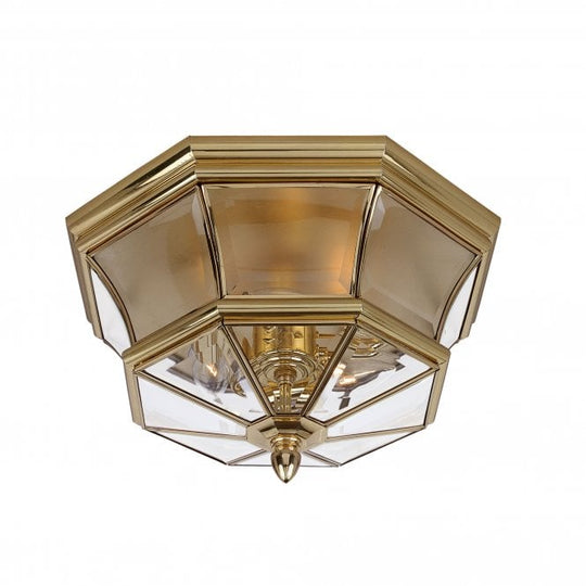 Newbury Flush Mount Polished Gold or Brass
