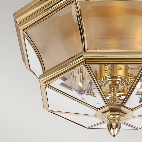 Newbury Flush Mount Polished Gold or Brass