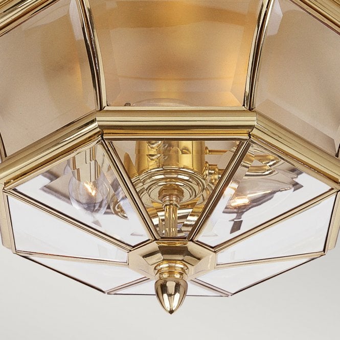 Newbury Flush Mount Polished Gold or Brass