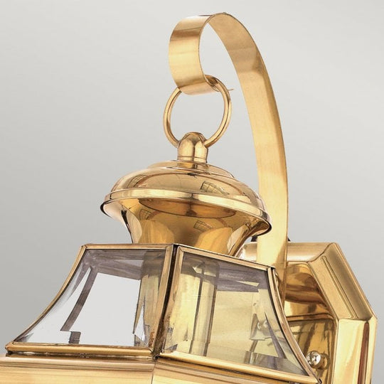 Newbury Medium Wall Lantern Polished Gold or Brass