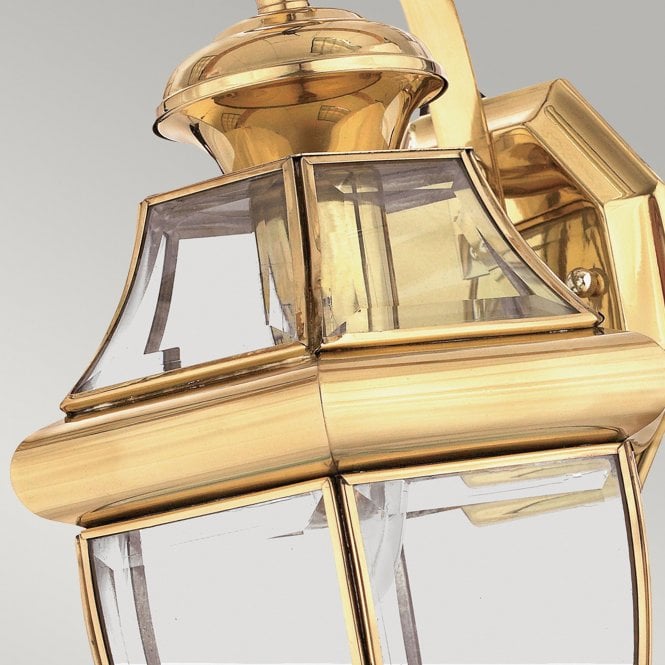 Newbury Medium Wall Lantern Polished Gold or Brass