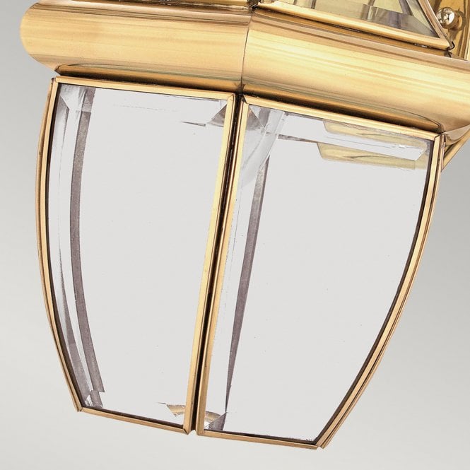 Newbury Medium Wall Lantern Polished Gold or Brass
