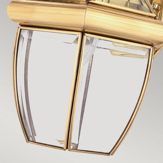 Newbury Medium Wall Lantern Polished Gold or Brass