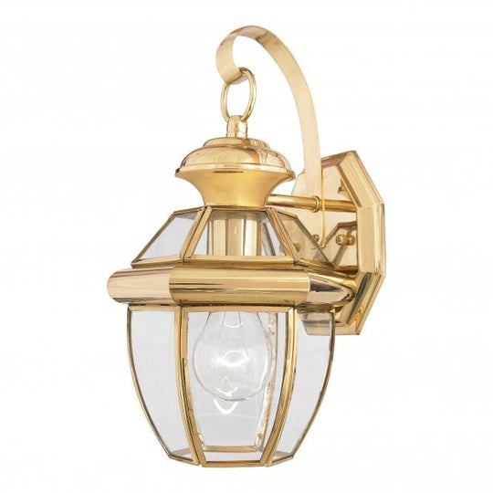 Newbury Small Wall Lantern Polished Gold or Brass