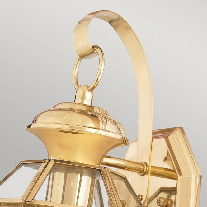 Newbury Small Wall Lantern Polished Gold or Brass