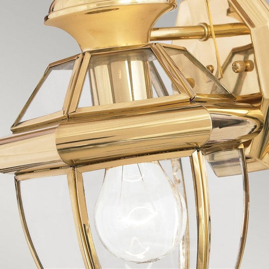 Newbury Small Wall Lantern Polished Gold or Brass