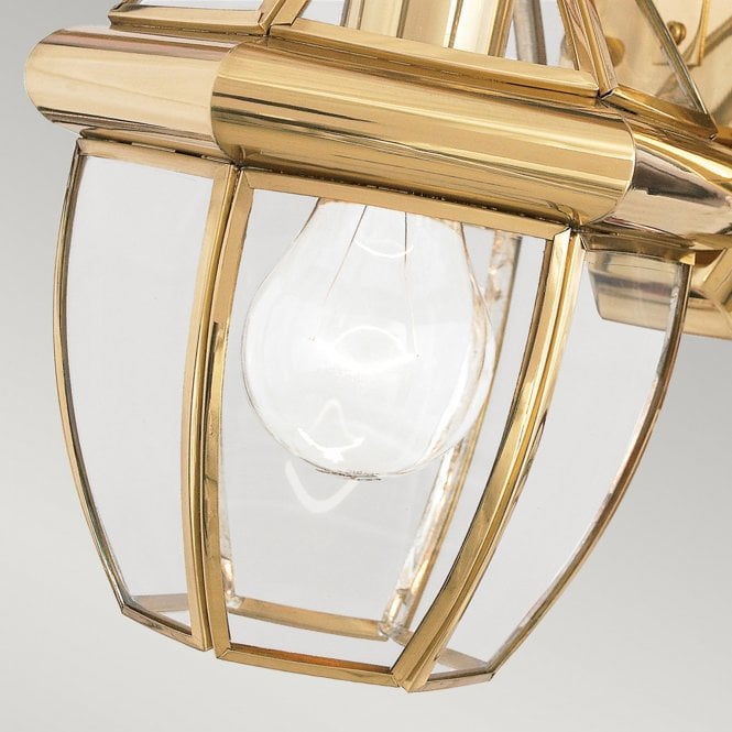 Newbury Small Wall Lantern Polished Gold or Brass