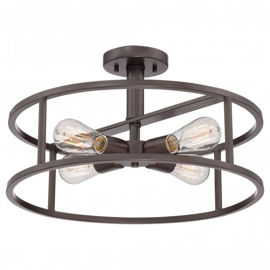 New Harbor 4Lt Semi-Flush Western Bronze