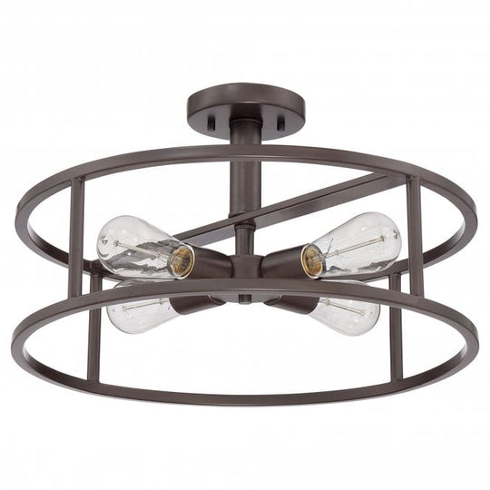 New Harbor 4Lt Semi-Flush Western Bronze