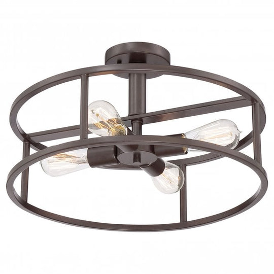 New Harbor 4Lt Semi-Flush Western Bronze