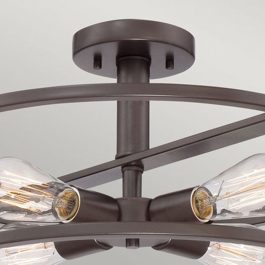 New Harbor 4Lt Semi-Flush Western Bronze