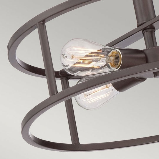 New Harbor 4Lt Semi-Flush Western Bronze