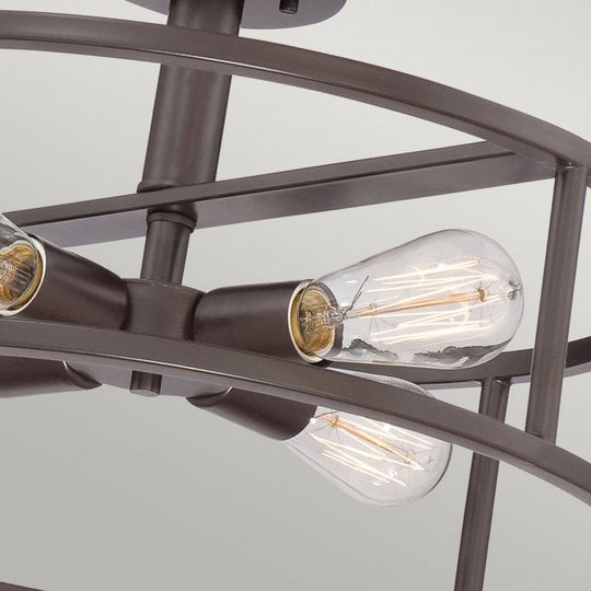 New Harbor 4Lt Semi-Flush Western Bronze