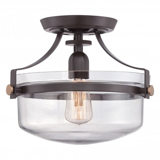 Penn Station Semi Flush Western Bronze