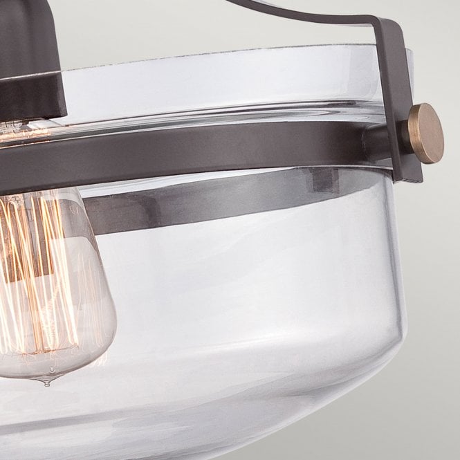 Penn Station Semi Flush Western Bronze