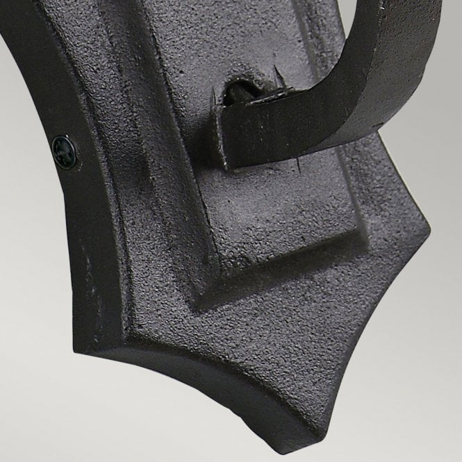 Rectory 1 candle Wall Light with a Black finish