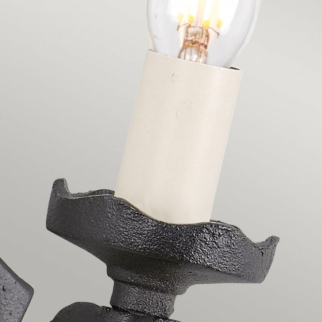 Rectory 1 candle Wall Light with a Black finish