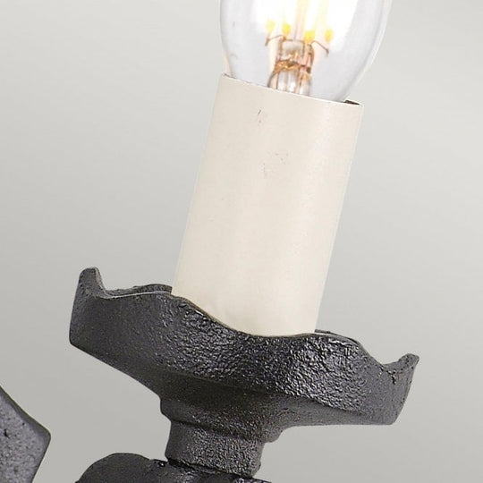 Rectory 1 candle Wall Light with a Black finish