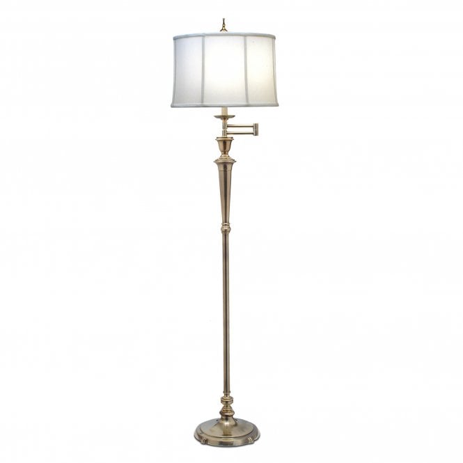 Arlington Swing Arm Floor Lamp Burnished Brass