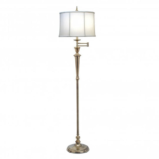 Arlington Swing Arm Floor Lamp Burnished Brass