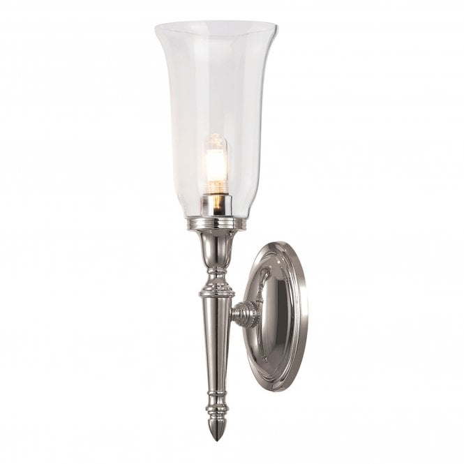 Bathroom Dryden2 wall light with a  Polished Nickel finish