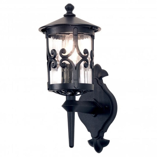Hereford Wall Up Lantern in a black finish